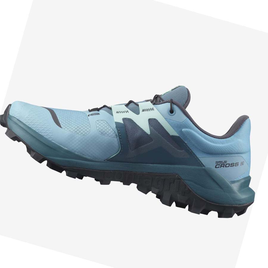 Salomon WILDCROSS 2 Trail Futócipő Női Kék | HU 2846AHK